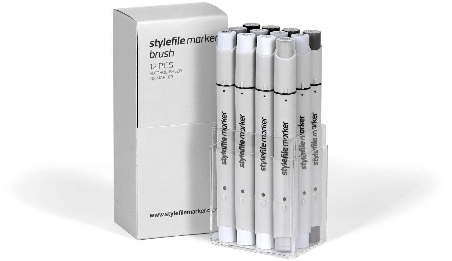 Stylefile Brush - 12ks Neutral Grey