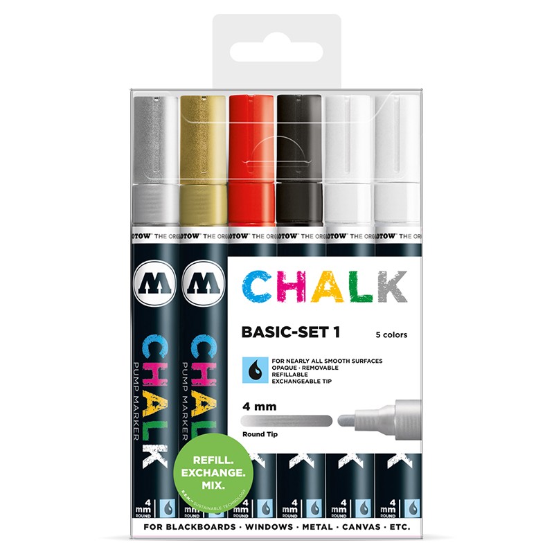 Molotow Chalk Basic-set 1 - 6ks / 4 mm