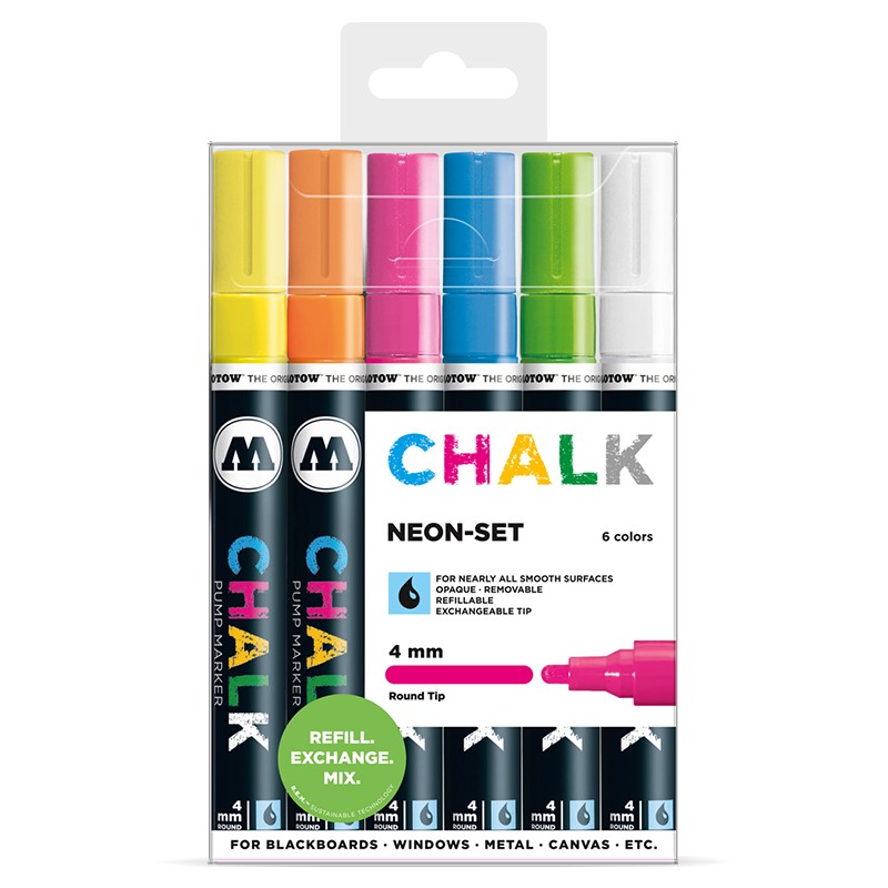Molotow Chalk Neon-set - 6ks / 4 mm