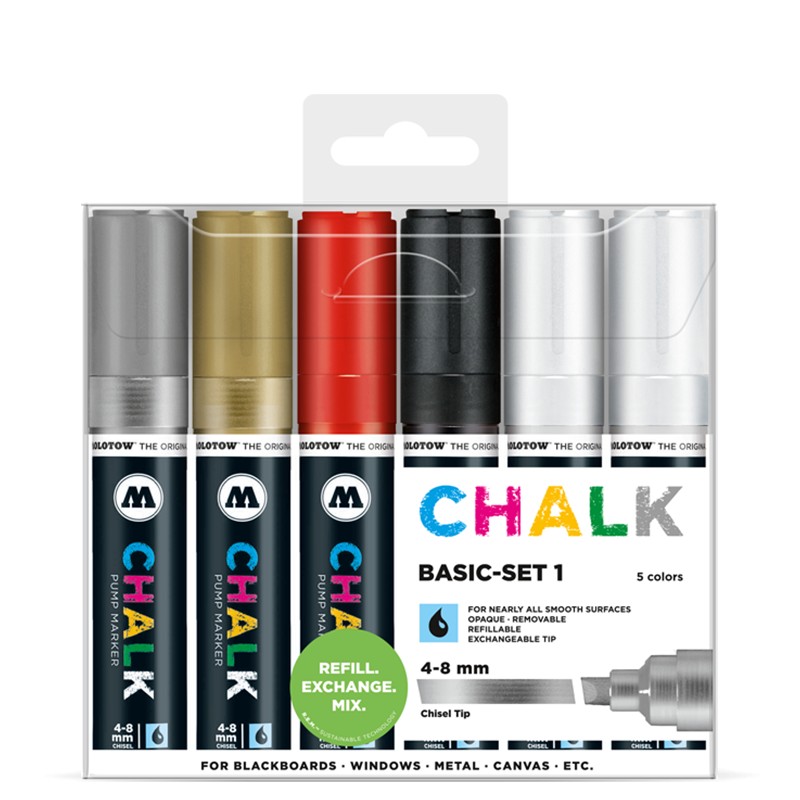 Molotow Chalk Basic-set 1 - 6ks / 4-8 mm