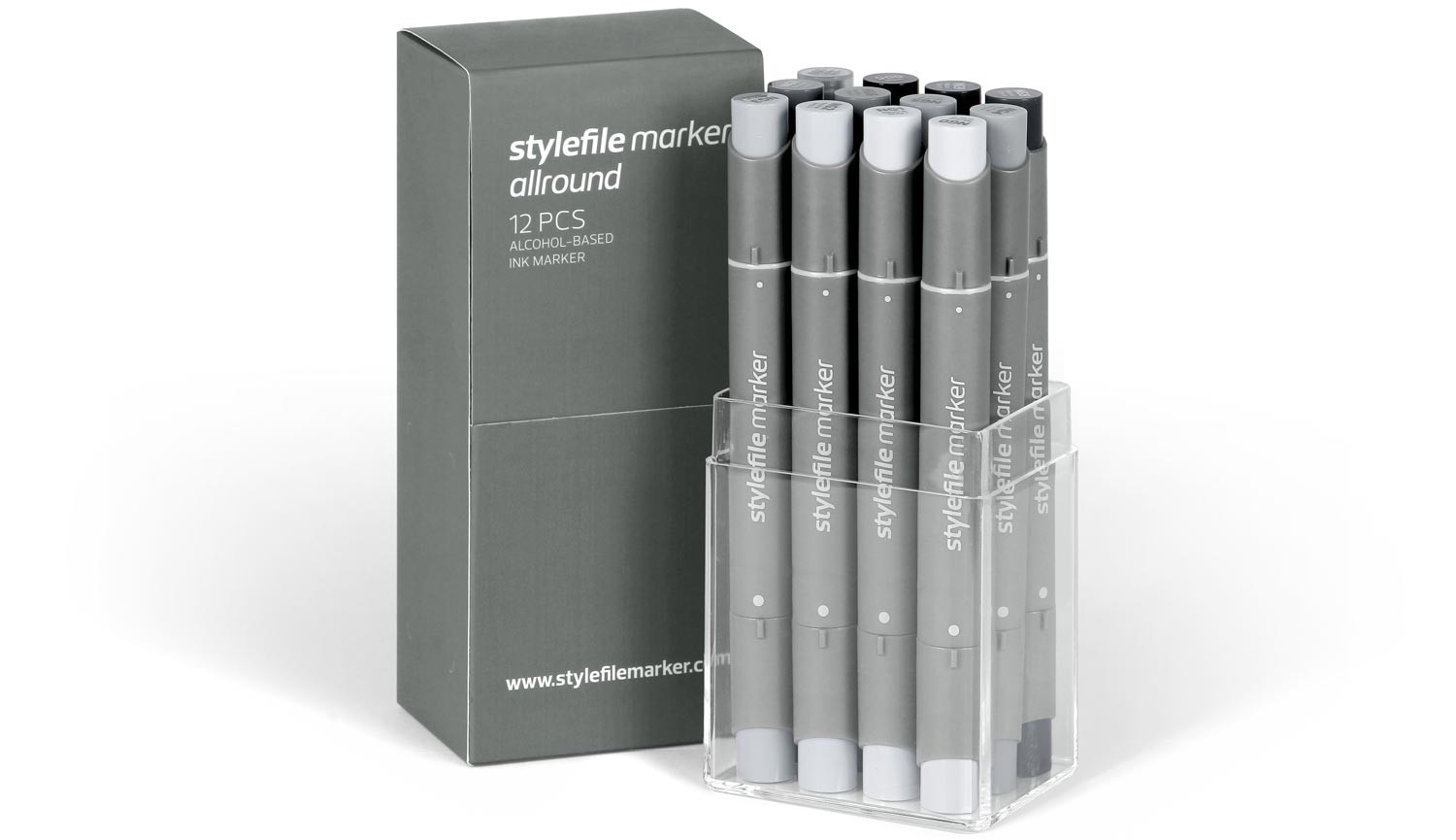 Stylefile Allround marker NEUTRAL GREY set - 12 ks