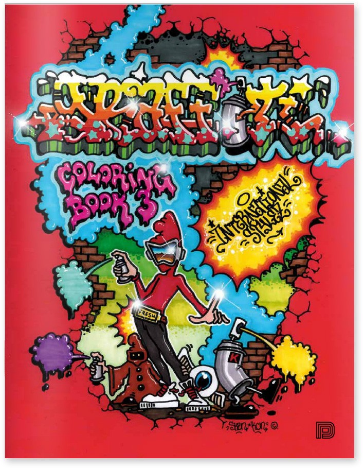 Graffiti Coloring Book n.3 - vybarvovací graffiti kniha