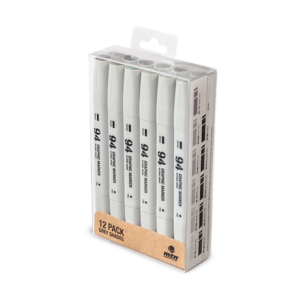 MTN 94 Graphic Marker SET 24 ks - Grey