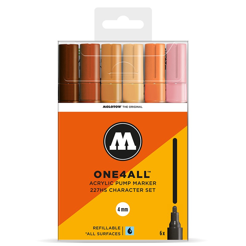 Molotow One4All 227HS Character Set - 6 ks