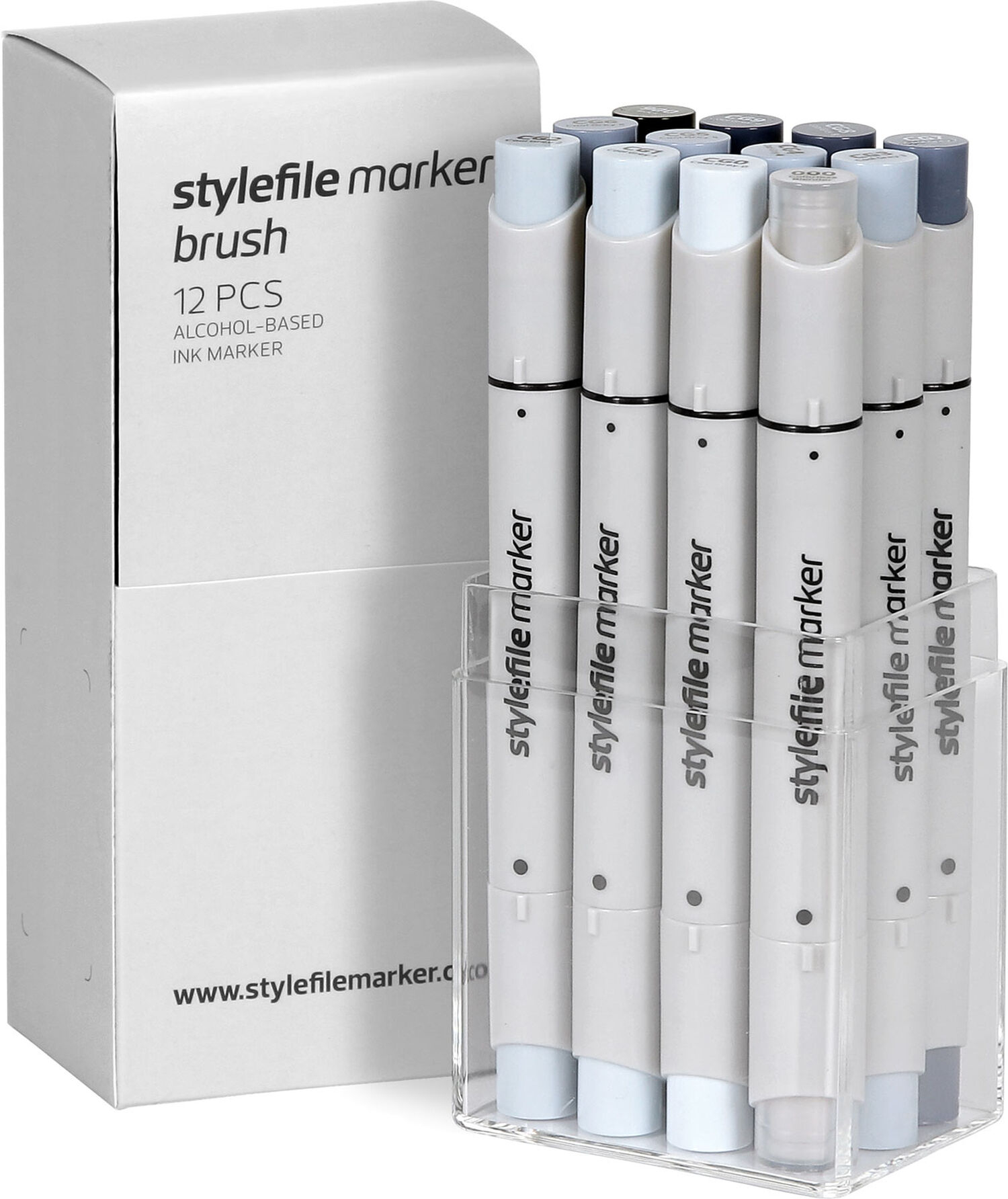 Stylefile Brush - 12ks Cool Grey