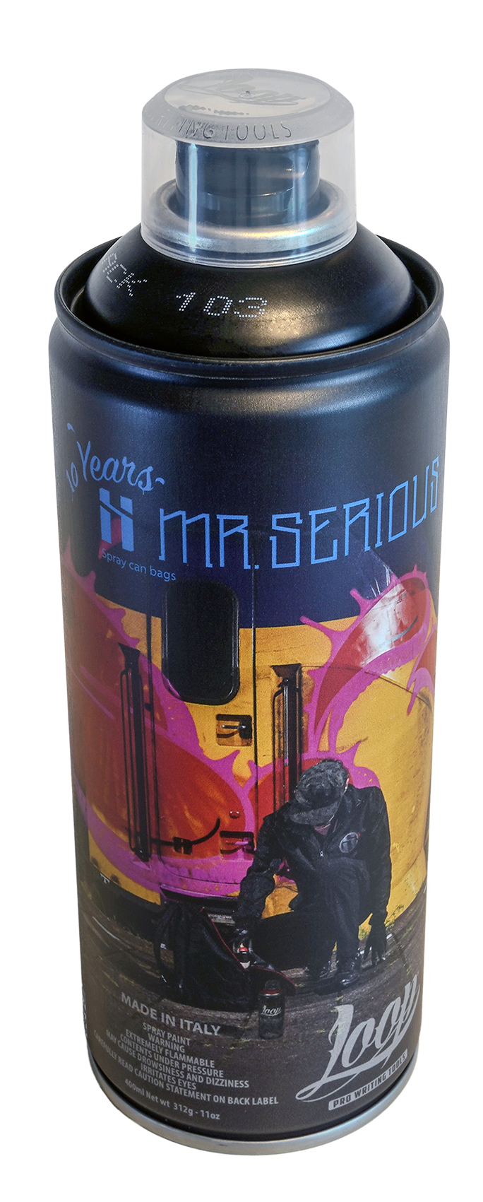Mr. Serious - 10 years limited Loop Spray Can 400ml - Black