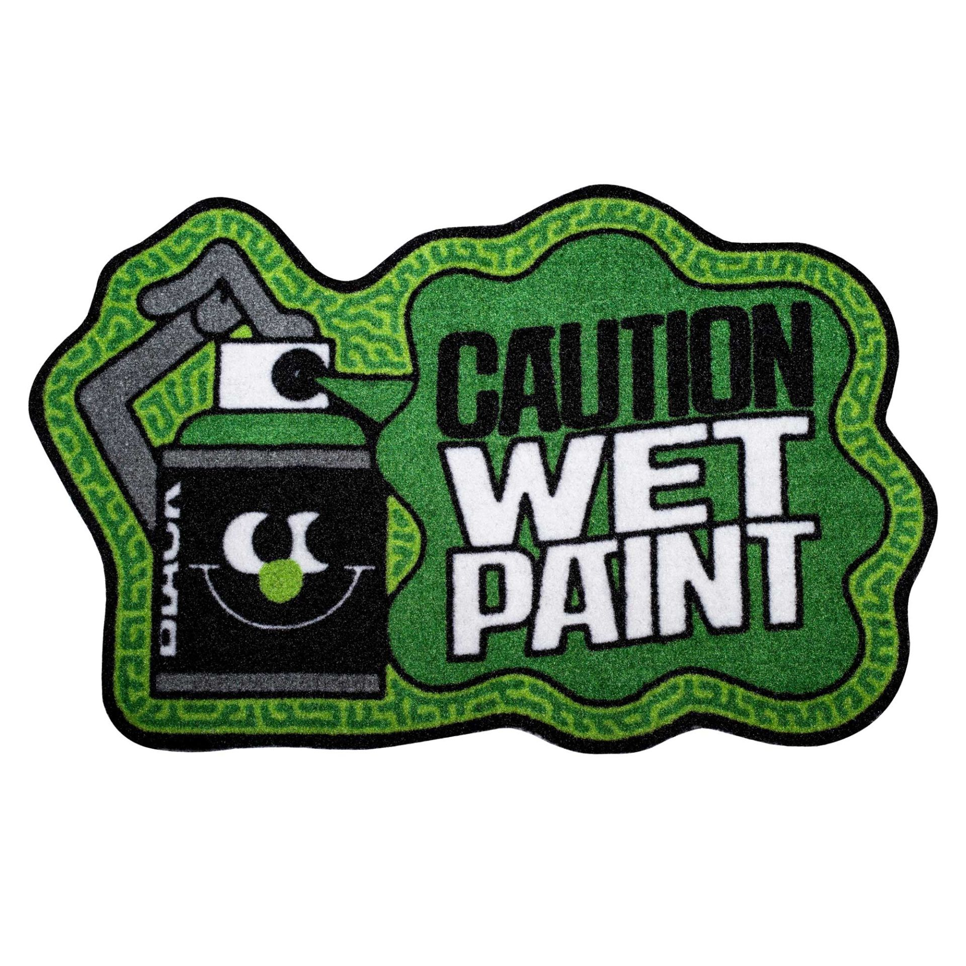 Montana GREEN Doormat - Caution Wet Paint